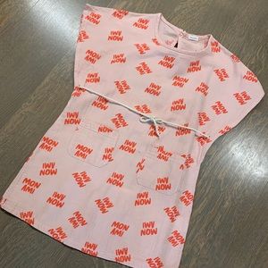 Picnik Girls pink/orange Short Sleeve Dress size 6